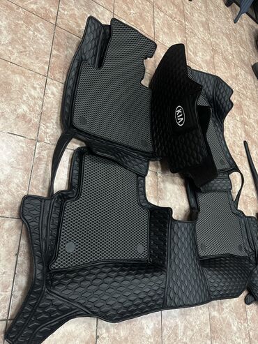 Полики: 5D Экокожа Полики Для салона цвет - Черный, Новый, Самовывоз — 7