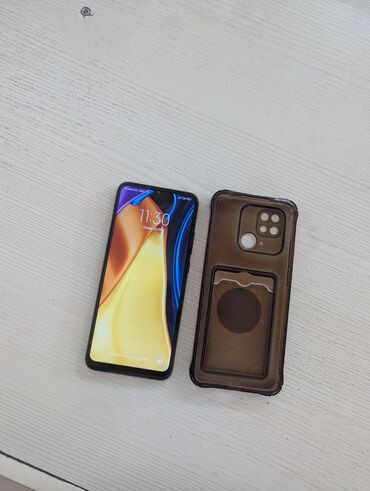 редми телефон 12: Poco C40, Колдонулган, 64 ГБ, түсү - Кара, 2 SIM