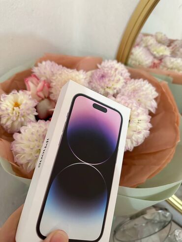 купить iphone 13 в бишкеке: IPhone 14 Pro, Б/у, 256 ГБ, Deep Purple, Чехол, 95 %