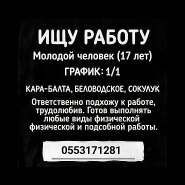 работа категория с: Ищу работу. Молодой человек, 17 лет. - График: 1/1 - Локации — 1