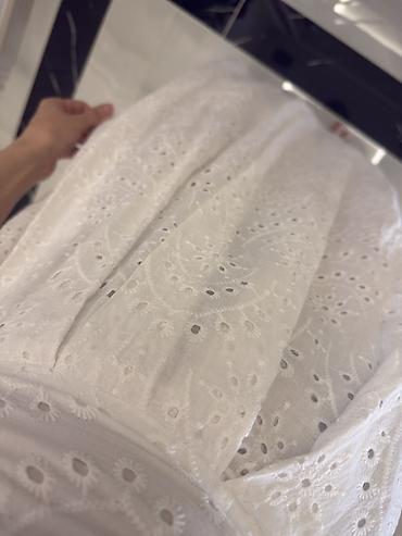 sak qosqu: Ağ rəngli ajurlu (broderiya) yay donu - Model: nazik enli qoşqu — 3