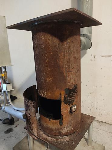 divar peçi: Metalkonstruksiyalı soba/ocaq sistemi - Material: qalın divarlı metal — 1