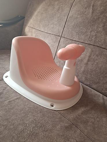 yuxuda usaq gormek: Uşaq üçün vanna oturacağı - Rəng: açıq çəhrayı/ağ - Material: möhkəm — 2