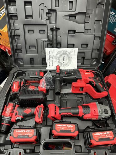 инструменты в кредит: Мощный набор распродажа Фирма- Hilti 4в1 1-Шуруповерт железный патрон