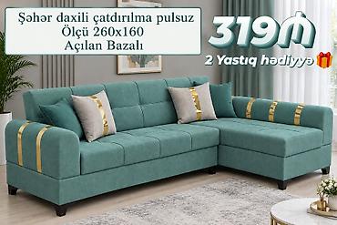 Künc divanı – açılan bazalı model - Ölçü: 260 x 160 sm - Şəhər daxili lalafo.az -da Künc divanı – açılan bazalı model - Ölçü: 260 x 160 sm - Şəhər daxili
