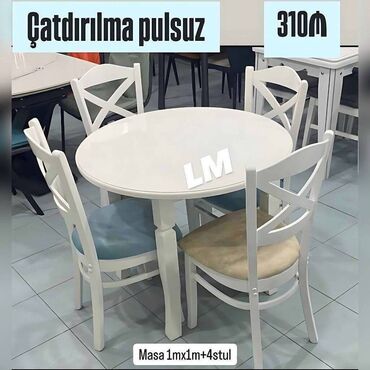 столы ручной работы: Göz oxşayan masa dəsti YENİDİR💫 ♻️Qiymət : 310 azn Masa : 1m x 1m