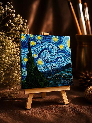 molbert: 🎨 Kiçik ölçülü, hədiyyəlik tablolar 🖼 Tablo ölçüsü: 10×10 sm 🎨 Akril — 5