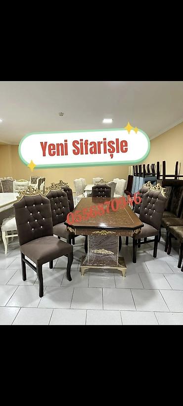 sdullar: Düz masa, Qonaq otağı üçün, 6 nəfər, Açılmayan, Azərbaycan, Zəmanətli — 7