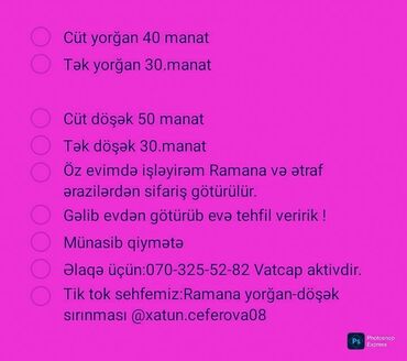 Sifarişlə əl işləri: Sifarişlə əl işləri