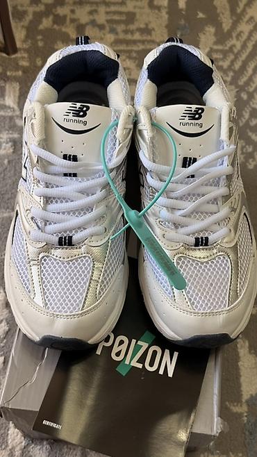 Мужские кроссовки, 38, 39, New Balance, Новый, цвет - Белый, Самовывоз