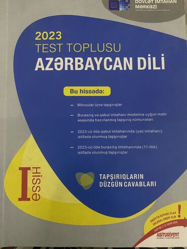 dim azərbaycan dili kitabı: Azərbaycan dili Dim test toplusu