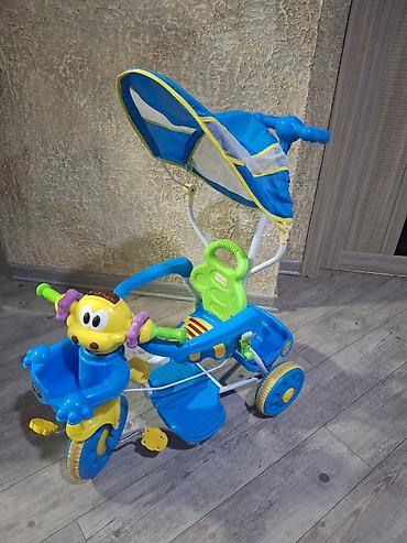 plas kisi: Uşaq üçtəkərli velosiped – valideyn tutacağı və günəşliklə - Rəng — 4