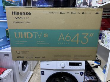 аренда телевизоров: 4K телевизор Hisense 43A6BG Основные характеристики Тип телевизор