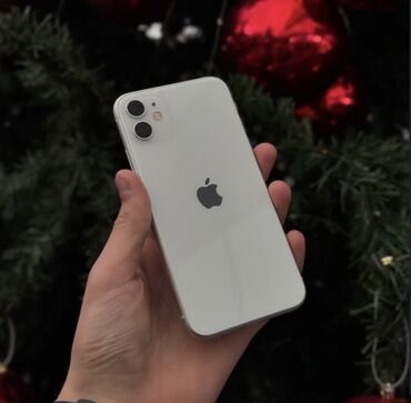 Apple iPhone: IPhone 11, Б/у, 128 ГБ, White Titanium, Зарядное устройство, Защитное стекло, Чехол, 75 %