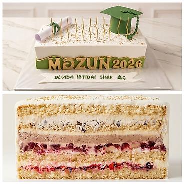 Məzuniyyət temalı tort – “MƏZUN 2026” - Dizayn: Ağ və yaşıl rənglərdə lalafo.az -da Məzuniyyət temalı tort – “MƏZUN 2026” - Dizayn: Ağ və yaşıl rənglərdə