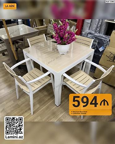 bağ stol stulları: Bağ üçün masa dəsti Məhsul: 1 ədəd kvadrat masa + 4 ədəd oturacaq - — 1