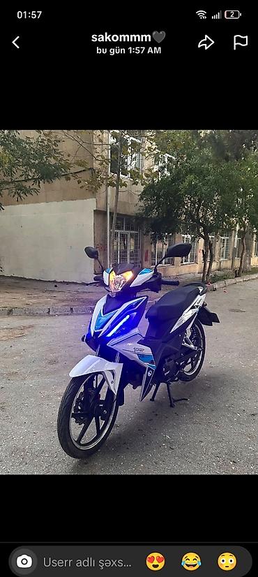 Мопеды, скутеры: Model: s50 (Jufan) Cub tipli motosiklet Rəng: ağ-qara-mavi aktsentlər — 1