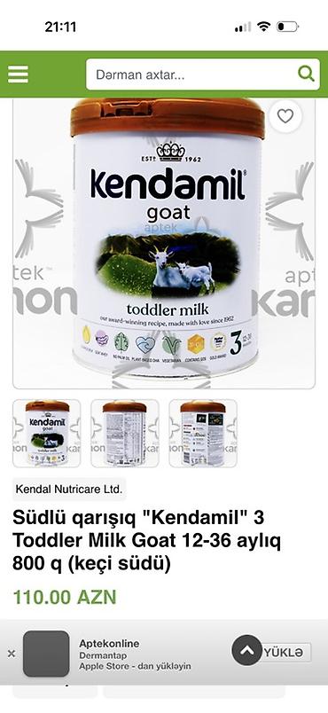 kendamil 1 qiymet: Kendamil Goat Toddler Milk 3 – keçi südü əsaslı uşaqlar üçün süd — 1
