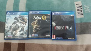 PS4 (Sony PlayStation 4): RE 4 -2500 сом FALLOUT 76 -1000 сом только с интернетом работает