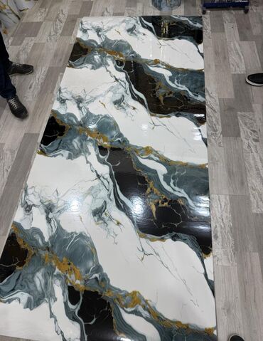 Vinil divar kağızı, oboy: Mərmər effekti verən PVC divar panelləri. 1.Arxası özü — 10