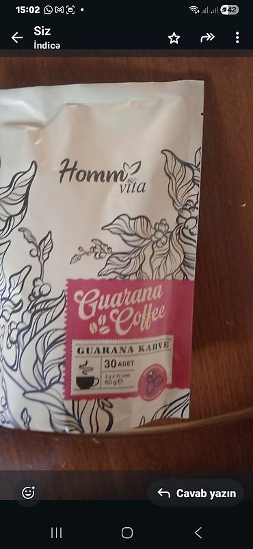 hyaluron tursusu aptek: Homm Vita Guarana Coffee – guarana ekstraktı ilə zənginləşdirilmiş — 1
