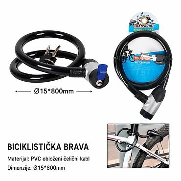 KMT Brava za bicikl 2001243 Opis: - Biciklistička brava sa čeličnim