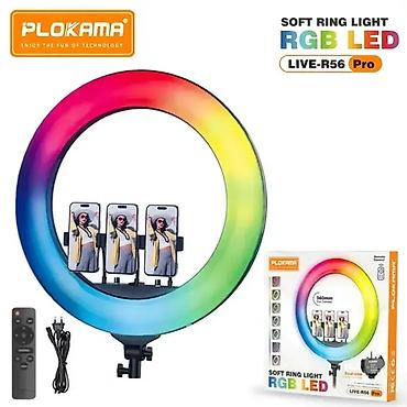 macbook canta: Plokama LIVE-R56 PRO RGB LED Ring Light (Stativli, 220V) Peşəkar — 1