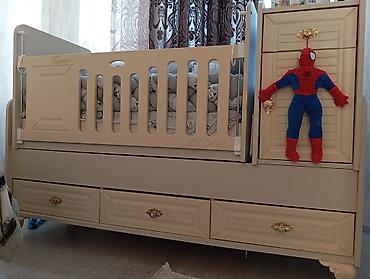 lay lay matras: Uşaq beşiyi və komodlu çarpayı komplekti - Rəng: krem/bej - — 1
