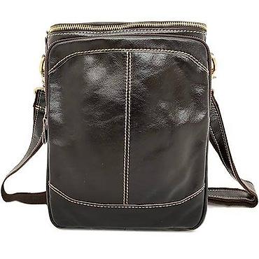 Классические сумки: Кожаная мужская сумка, клатч, барсетка, портмоне, бумажник, поясная — 12