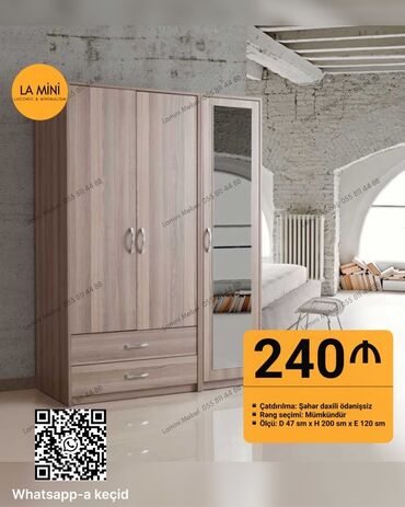 Divanlar: Yeni, Açılan, 3 qapılı Düz dolab, Qarderob, paltar dolabı, Azərbaycan
