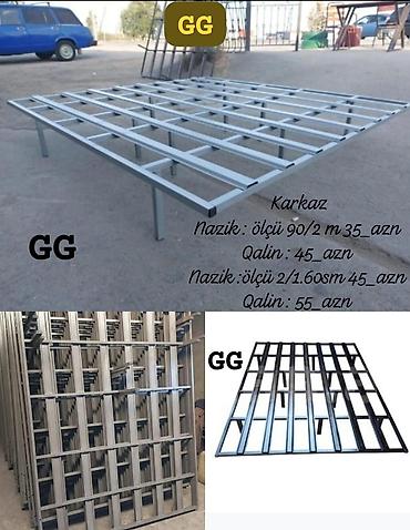 Metall çarpayı karkası - Material: möhkəm metal profildən yığılan lalafo.az -da Metall çarpayı karkası - Material: möhkəm metal profildən yığılan