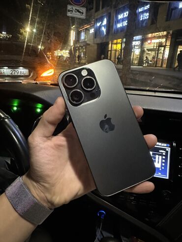 айфон 18: IPhone 15 Pro, Колдонулган, 256 ГБ, Black Titanium, 85 %