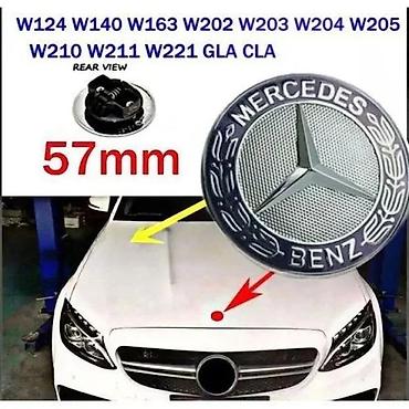 obe: Mercedes znak za haubu 57mm - metalni. Mercedes znak za haubu umesto — 2
