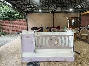 kravat uşaq ucun: Uşaq beşiyi – çoxfunksiyalı model - Rəng: ağ və açıq bənövşəyi — 1