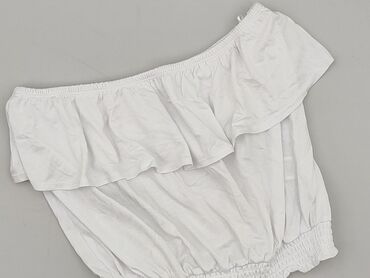 biała bluzka z krótkim rękawem zara: Sinsay, Women's blouse, size M