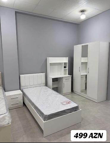 Мебель: Ağ rəngli uşaq/yeniyetmə otağı mebel dəsti Komplektin tərkibi: - Tək — 1
