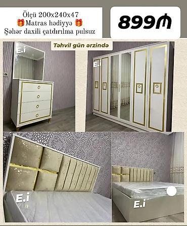 sintifon dosek: İkinəfərlik çarpayı, Dolab, Yeni — 1