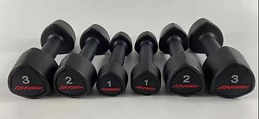 Гантели: Гантели гири бамперные блины грифы скамья силовая рама беговые дорожки — 7