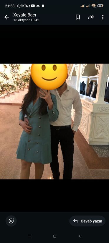 женские кофты в полоску: Повседневное платье, Мини at lalafo.az женские кофты в полоску: Повседневное платье, Мини