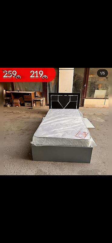 kunc mebel: Tək nəfərlik çarpayı və döşək dəsti. - Ölçü: təxmini 90x190 sm (tək — 1