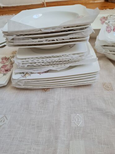 Nahar dəstləri və servizlər: Nahar dəsti, rəng - Ağ, Farfor, 6 nəfərlik, Türkiyə — 4