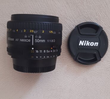 nikon lens: Linza Nikkor 50mm 1:1.8D Nikon. Yenidir. Alınandan istifadə olunmayıb