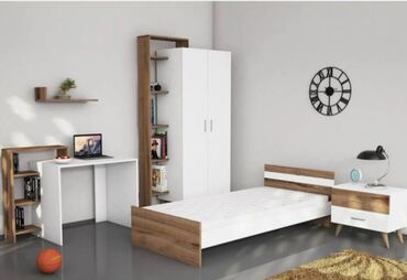 Спальные гарнитуры: Односпальная кровать, Шкаф, Тумба, Турция, Новый