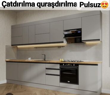 Hazır biznes: YENİ Mətbəx Mebeli 599₼ Ölçü 3metir Çatdırılma Quraşdırılma pulsuz