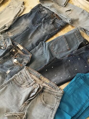Pantalone: M, Visok struk, Ravne nogavice — 25