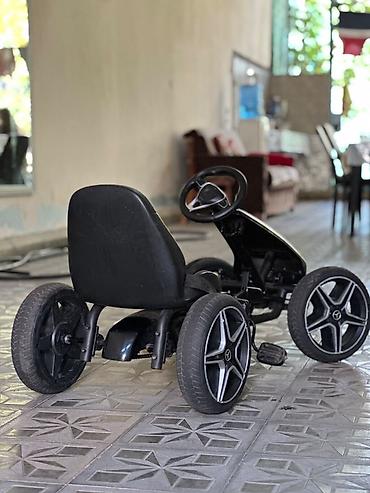 ucuz maşn: Uşaq pedallı kart – Mercedes üslubunda, qara rəng. - 4 təkərli — 4