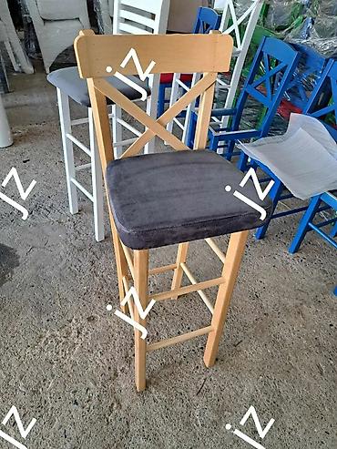 Stilske stolice: Barske stolice od punog drveta sa naslonom Stolice se prodaju po — 6