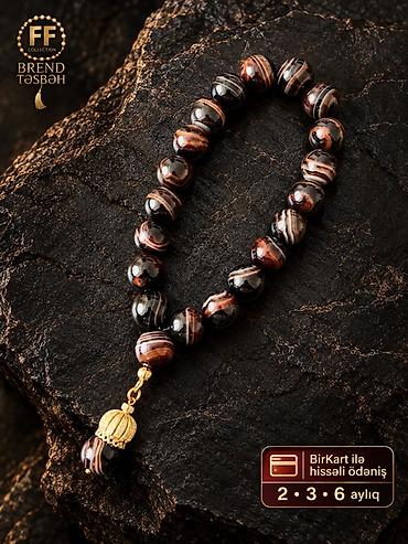 Бижутерия: Brend təsbeh – FF Collection - Material: Təbii daş muncuqlar — 1