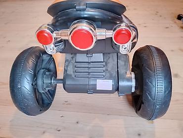 uşaq maşnı: Uşaq üçün elektrikli üçtəkərli motosiklet - Rəng: sarı-qara, xrom — 5