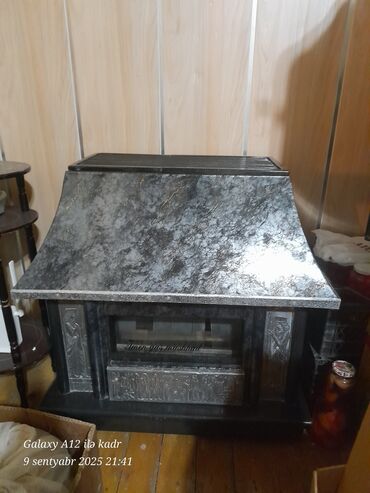 Физика: Dekorativ elektrik ocağı/kamin - Material: daş effektli üst örtük